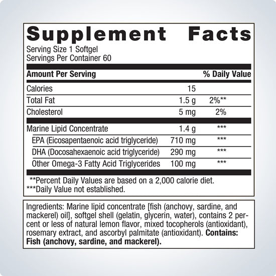 omegagenics epa-dha 1000 metagenics supplement facts