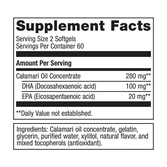 OmegaGenics Kids DHA (Metagenics) Supplement Facts