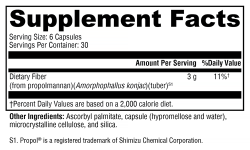 OptiFiber Lean Capsules (Xymogen) Supplement Facts