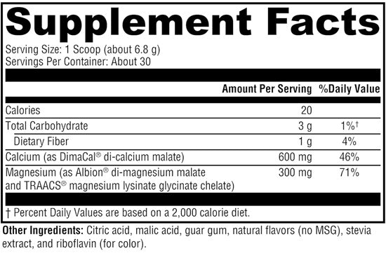 OptiMag Plus Calcium Pear (Xymogen) Supplement Facts