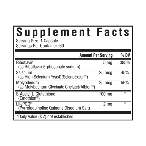 optimal glutathione plus seeking health supplement facts