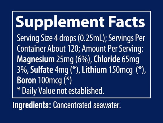 optimal ph (trace minerals research) supplement facts