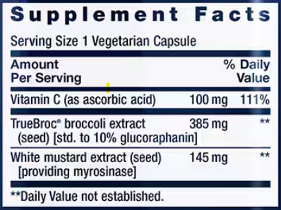 Optimized Broccoli with Myrosinase (Life Extension) supplement facts