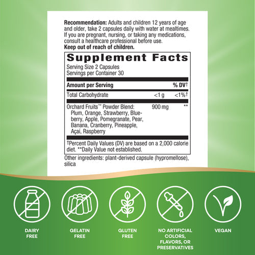 orchard fruits nature's way supplement facts