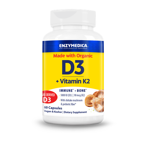 Organic Vitamin D3 + K2 Enzymedica