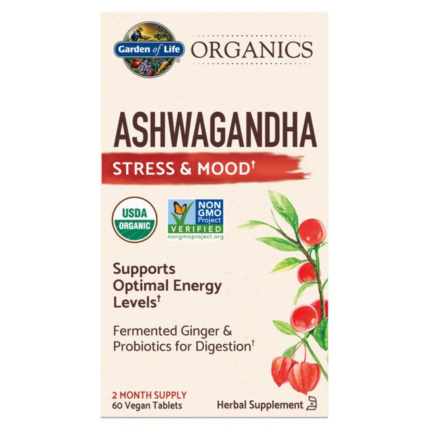 organics ashwaganda stress & mood garden of life