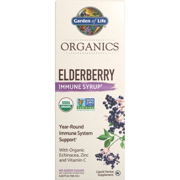 organics elderberry immune syrup garden of life