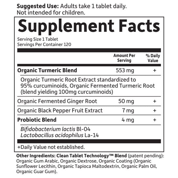 organics extra strength turmeric garden of life supplement facts