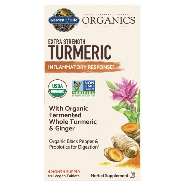 organics extra strength turmeric garden of life