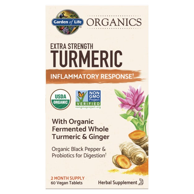 organics extra strength turmeric garden of life