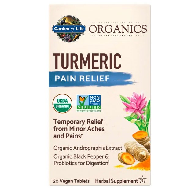 organics turmeric pain relief garden of life