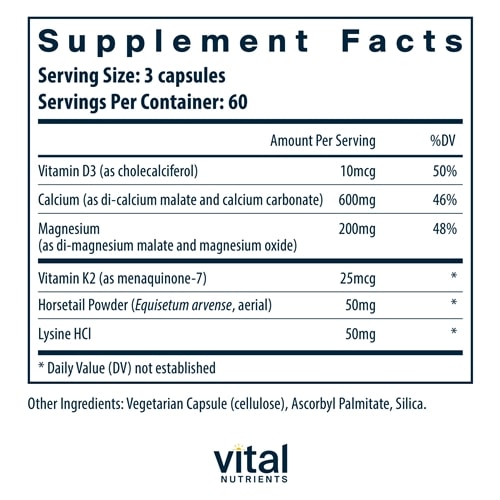 Osteo-Nutrients with Vitamin K2-7 Vital Nutrients supplements