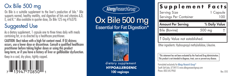 Ox Bile 500 mg