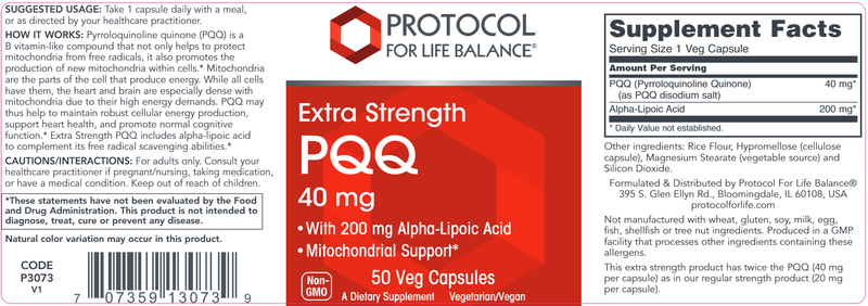 PQQ 40mg Extra Strength