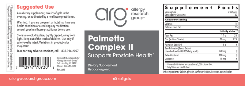 palmetto complex II allergy research group label