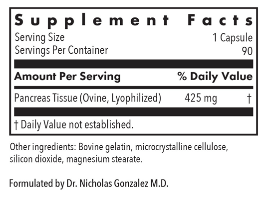 pancreas lamb allergy research group supplement facts