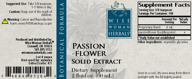 Passionflower Solid Extract 2oz Wise Woman Herbals products