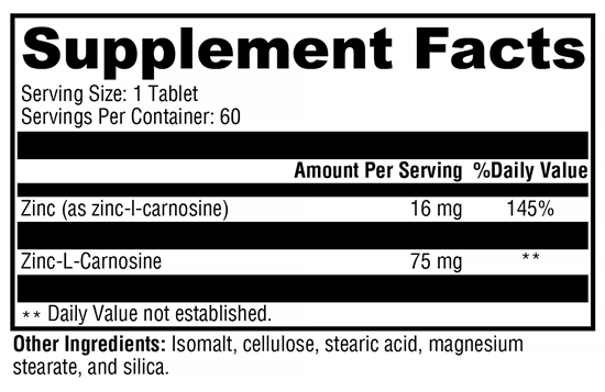 PepciX (Xymogen) Supplement Facts