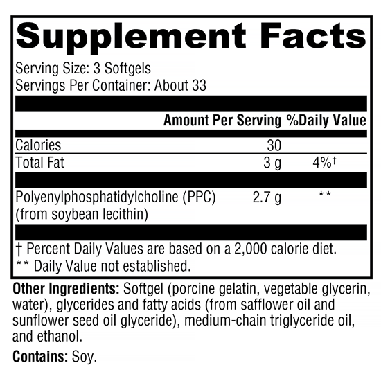 PhosphaLine (Xymogen) Supplement Facts