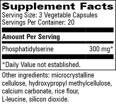 Phosphatidyl Serine Progressive Labs supplement facts