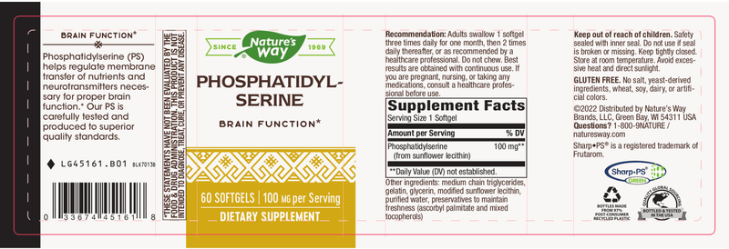 Phosphatidylserine 60 softgels