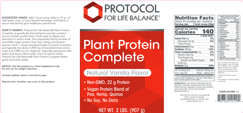 Plant Protein Complete Vanilla