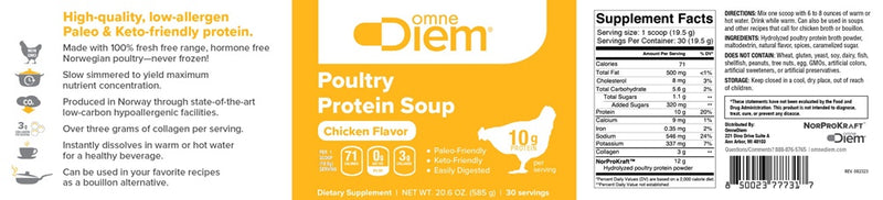 poultry bone broth diem label