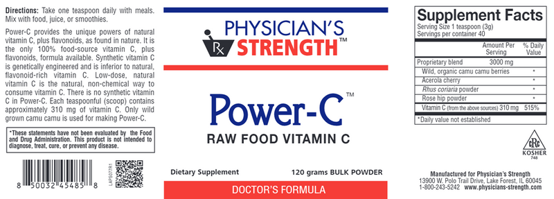 power-c powder physicians strength label