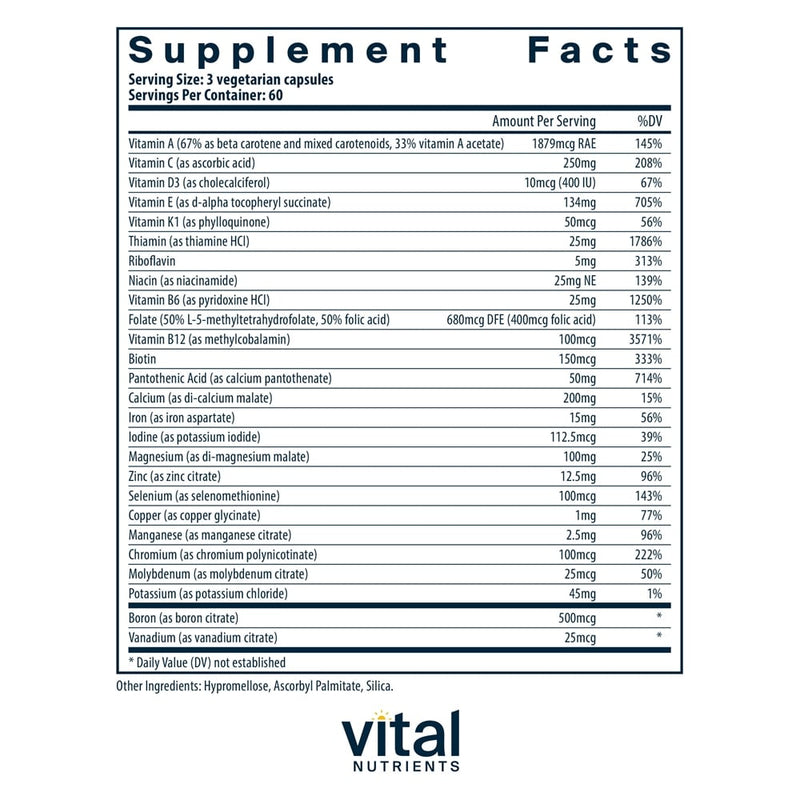 PreNatal Multi-Nutrients Vital Nutrients supplements