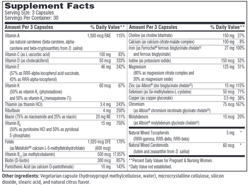 prenatal & nursing formula sfi health supplement facts