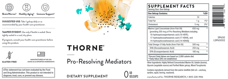 Pro-Resolving Mediators Thorne Research