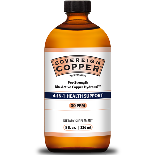 pro-strength bio-active copper hydrosol (sovereign copper)