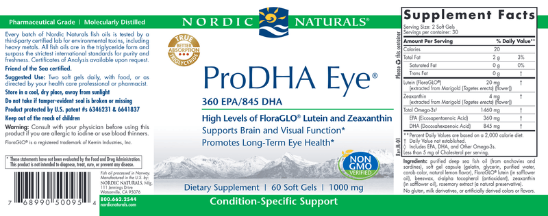 ProDHA Eye Soft Gels 60 Count