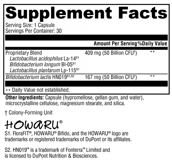 ProbioMax DF (Xymogen) supplement facts