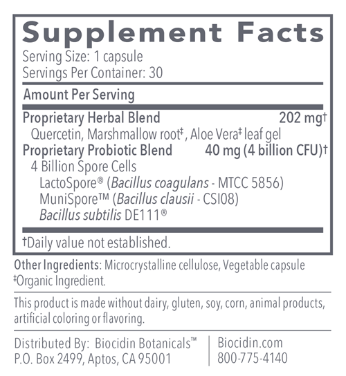 Proflora 4R supplement facts