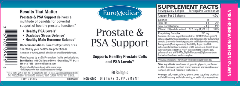 Prostate & PSA Support (Euromedica) Label