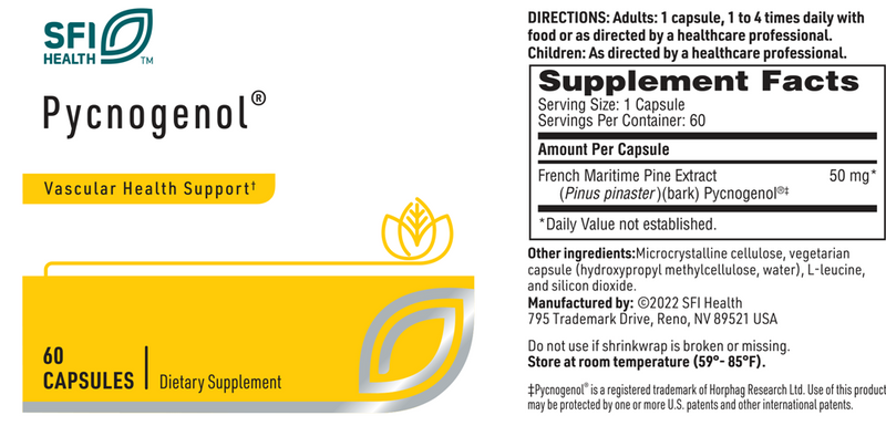 pycnogenol sfi health label