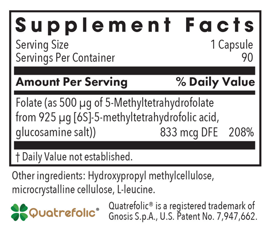 quatreactiv folate allergy research group supplement facts