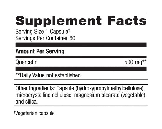 Quercetin 500 (Metagenics) Supplement Facts