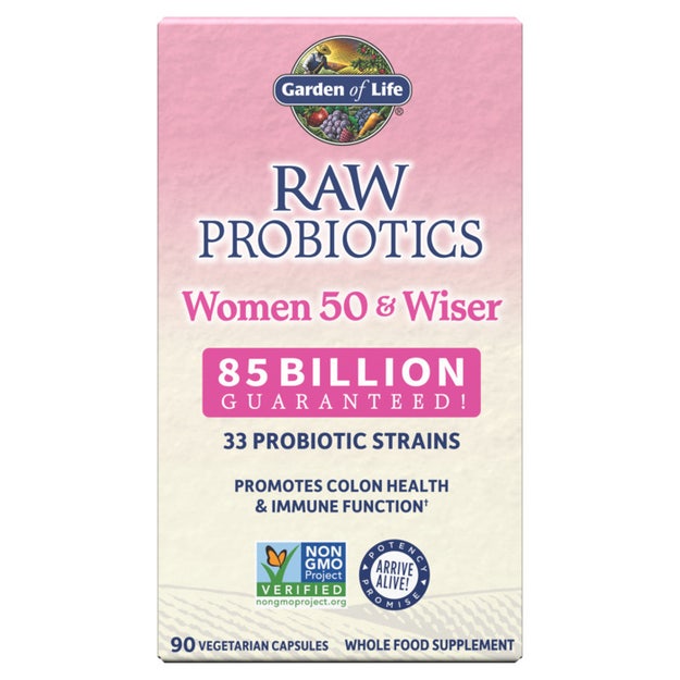 raw probiotics women 50 & wiser garden of life