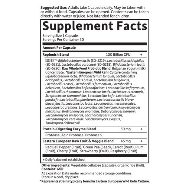 raw probiotics ultimate care shelf stable garden of life supplement facts