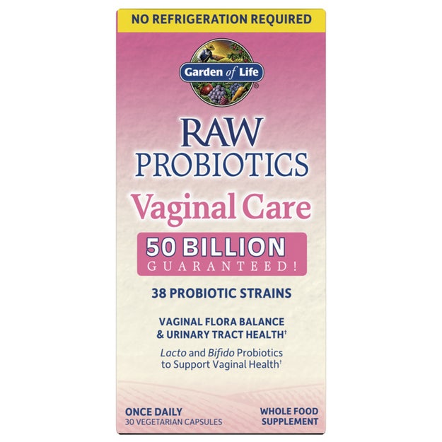 raw probiotics vaginal care shelf stable garden of life