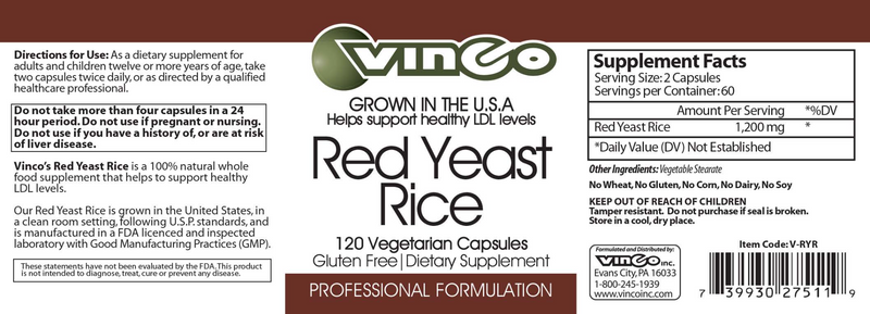 Red Yeast Rice Vinco products