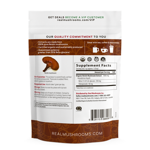 Reishi Mushroom Extract Powder (Real Mushrooms)