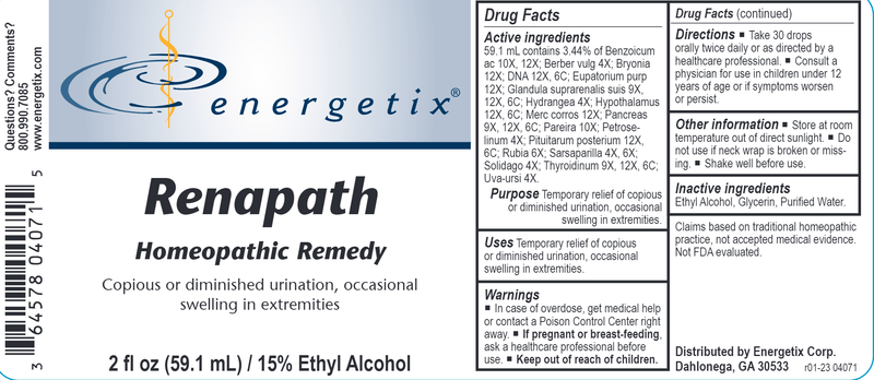 Renapath (Energetix) Label