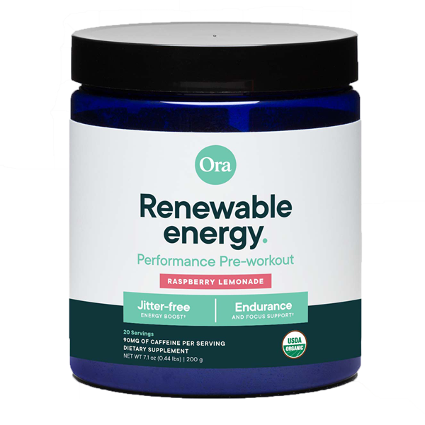 Renewable Energy: Organic Pre-Workout Powder Raspberry Lemonade