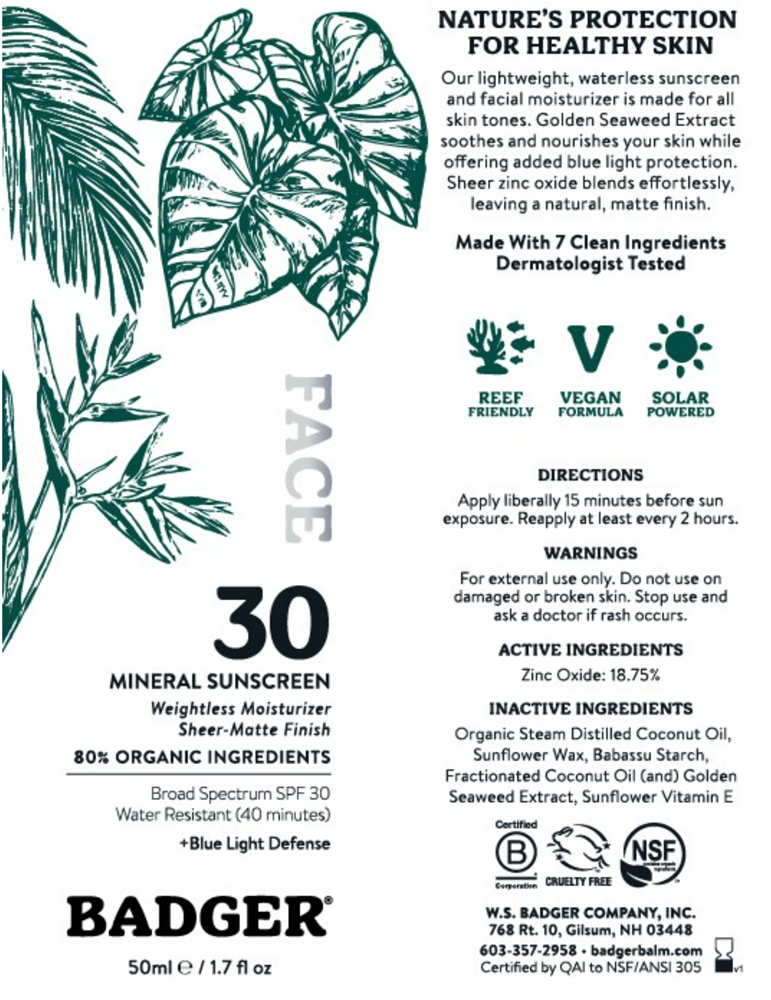 spf 30 face mineral sunscreen badger label