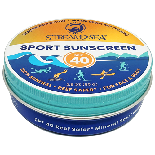 SPF 40 Sport Sunscreen Zinc Balm Stream2Sea front