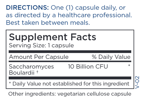 Saccharomyces Boulardii 10 Billion (Metabolic Maintenance) supplement facts