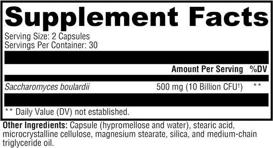 Saccharomycin DF (Xymogen) Supplement Facts